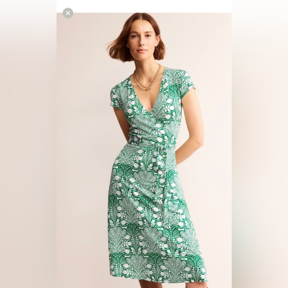 Boden Joanna cap sleeve wrap dress